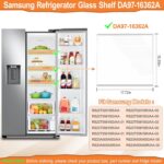 Prateleira de vidro DA97-16362A Samsung compatível com RS22T5201SR, RS22T5561SR e RS23A500ASR, ajuste perfeito e durável - Imagem 4