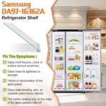 Prateleira de vidro DA97-16362A Samsung compatível com RS22T5201SR, RS22T5561SR e RS23A500ASR, ajuste perfeito e durável - Imagem 5