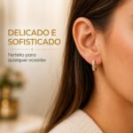 Brinco de Argola Mini Zircônia Dourado: brilho delicado e elegante para купить? - Imagem 4
