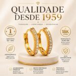 Brinco de Argola Mini Zircônia Dourado: brilho delicado e elegante para купить? - Imagem 9