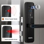 Fechadura Digital Inteligente com Câmera: biometria, senha, cartão, chave e app Tuya para acesso remoto seguro - Imagem 3