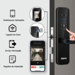 Fechadura Digital Inteligente com Câmera: biometria, senha, cartão, chave e app Tuya para acesso remoto seguro - Imagem 6