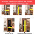 Fechadura Digital Inteligente com Câmera: biometria, senha, cartão, chave e app Tuya para acesso remoto seguro - Imagem 9