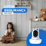 Câmera IP Azimark 360° HD WiFi com visão noturna e alerta de movimento para segurança residencial. - Imagem 4