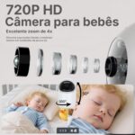 Babá Eletrônica com Monitor 5" HD: visão noturna, áudio bidirecional e conexão segura sem Wi-Fi para mais tranquilidade no cuidado do bebê - Imagem 3