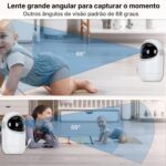 Babá Eletrônica com Monitor 5" HD: visão noturna, áudio bidirecional e conexão segura sem Wi-Fi para mais tranquilidade no cuidado do bebê - Imagem 4
