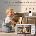 Babá Eletrônica com Monitor 5" HD: visão noturna, áudio bidirecional e conexão segura sem Wi-Fi para mais tranquilidade no cuidado do bebê - Imagem 6