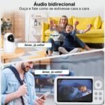 Babá Eletrônica com Monitor 5" HD: visão noturna, áudio bidirecional e conexão segura sem Wi-Fi para mais tranquilidade no cuidado do bebê - Imagem 7