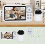 Babá Eletrônica com Monitor 5" HD: visão noturna, áudio bidirecional e conexão segura sem Wi-Fi para mais tranquilidade no cuidado do bebê - Imagem 9