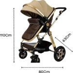 Carrinho de Bebê 4 Rodas Club Baby Marrom: segurança, conforto e praticidade para passeios diários com seu bebê. - Imagem 3