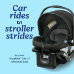 Graco Carrinho de Bebê Travel System Modes Element Bege com bebê conforto: segurança, leveza e praticidade do nascimento até 13kg. - Imagem 5