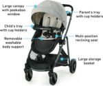 Graco Carrinho de Bebê Travel System Modes Element Bege com bebê conforto: segurança, leveza e praticidade do nascimento até 13kg. - Imagem 6