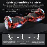 Hoverboard Elétrico FINYQBET com autobalanceamento, Bluetooth, LED e bateria 4400mAh para diversão segura até 15km/h. - Imagem 4