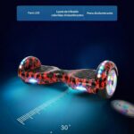 Hoverboard Elétrico FINYQBET com autobalanceamento, Bluetooth, LED e bateria 4400mAh para diversão segura até 15km/h. - Imagem 5