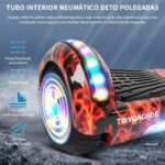 Hoverboard Elétrico FINYQBET com autobalanceamento, Bluetooth, LED e bateria 4400mAh para diversão segura até 15km/h. - Imagem 7