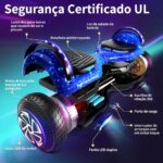 Hoverboard Elétrico FINYQBET com autobalanceamento, Bluetooth, LED e bateria 4400mAh para diversão segura até 15km/h. - Imagem 8