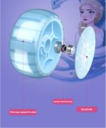 Scooter infantil dobrável com altura ajustável, freio de segurança e rodas que piscam para diversão e mais segurança. - Imagem 3