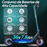 HONEYWHALE M2 Pro 500W: patinete elétrico adulto com 32 km/h, 22 km de autonomia e carga de até 120 kg. - Imagem 4