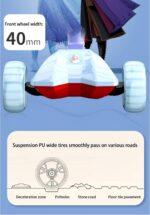 Scooter infantil dobrável com altura ajustável, freio de segurança e rodas que piscam para diversão e mais segurança. - Imagem 6