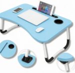 Mesa para Notebook Dobrável 60x40cm com suporte celular e porta-copos: conforto e praticidade para cama, sofá e home office. - Imagem 7