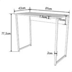 Mesa Escrivaninha Dobrável Articulada e Fixa Branca: компактa, resistente e ideal para estudo, trabalho e jogos. - Imagem 3