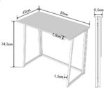 Mesa Escrivaninha Dobrável Articulada e Fixa Branca: компактa, resistente e ideal para estudo, trabalho e jogos. - Imagem 4