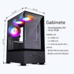 PC Gamer ITX Arena com Ryzen 5 5600X e RTX 5060 8GB: alto desempenho para jogos e multitarefas. - Imagem 5