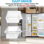 Gaveta de geladeira DA97-08692B Samsung: encaixe preciso, resistente e ideal para reposição inferior de frutas e legumes - Imagem 5