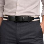 Cinto Masculino Esportivo de Couro Legítimo Elástico: conforto flexível e ajuste ideal para uso diário - Imagem 8