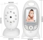 Babá Eletrônica Sem Fio com Tela 2.0 LCD, visão noturna, áudio bidirecional e alcance de até 260 m para monitorar seu bebê com segurança. - Imagem 3