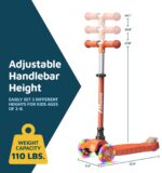Lifemaster: scooter infantil com luzes LED, 3 rodas e guidão ajustável para mais segurança e diversão. - Imagem 7