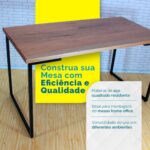 Pé de Mesa Industrial L 75x58cm Preto em Aço com Pés Reguláveis, ideal para home office e estações de trabalho. - Imagem 6