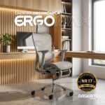 Cadeira ergonômica NR17 com apoio lombar, reclinação e conforto premium para home office e gaming. - Imagem 3