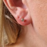 Brinco Solitário Redondo Cristal 4mm: brilho delicado e elegante para compor looks com sofisticação. - Imagem 3