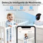 Babá Eletrônica 4.3" com WiFi e câmera HD 1080P, visão noturna, bateria 3500mAh e intercomunicador bidirecional para monitorar seu bebê com segurança. - Imagem 4