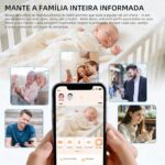 Babá Eletrônica 4.3" com WiFi e câmera HD 1080P, visão noturna, bateria 3500mAh e intercomunicador bidirecional para monitorar seu bebê com segurança. - Imagem 6