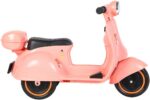 Scooter elétrica infantil Cubi Joy 6V com luzes, Bluetooth e música, ideal para diversão segura até 30kg em rosa vibrante - Imagem 3