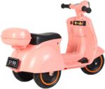 Scooter elétrica infantil Cubi Joy 6V com luzes, Bluetooth e música, ideal para diversão segura até 30kg em rosa vibrante - Imagem 5