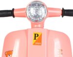 Scooter elétrica infantil Cubi Joy 6V com luzes, Bluetooth e música, ideal para diversão segura até 30kg em rosa vibrante - Imagem 7