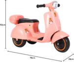 Scooter elétrica infantil Cubi Joy 6V com luzes, Bluetooth e música, ideal para diversão segura até 30kg em rosa vibrante - Imagem 11