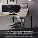 Cadeira Ergonômica XTC Mesh Cinza ThunderX3: conforto e ajuste ideal para longas horas de uso. - Imagem 3