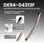 Maçaneta DE94-04313F para micro-ondas Samsung ME16A4021AS e ME17R7011ES, resistente e com 2 parafusos para reposição fácil. - Imagem 3