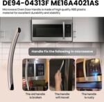 Maçaneta DE94-04313F para micro-ondas Samsung ME16A4021AS e ME17R7011ES, resistente e com 2 parafusos para reposição fácil. - Imagem 4