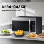 Maçaneta DE94-04313F para micro-ondas Samsung ME16A4021AS e ME17R7011ES, resistente e com 2 parafusos para reposição fácil. - Imagem 7