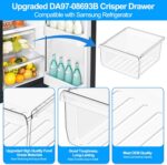 Gaveta de geladeira Samsung DA97-08693B atualizada: resistente, fácil de instalar e compatível com vários modelos RS25/RS26 - Imagem 4