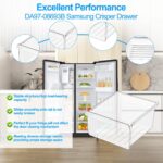 Gaveta de geladeira Samsung DA97-08693B atualizada: resistente, fácil de instalar e compatível com vários modelos RS25/RS26 - Imagem 6