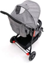 Carrinho de Passeio Para Bebê Delta Voyage: conforto, encosto reclinável e capota retrátil para até 15kg. - Imagem 8