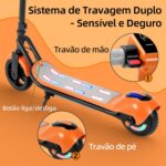 HONEYWHALE E2 Patinete Infantil: 15 km/h, 8 km de autonomia, luzes LED e segurança para crianças de 6 a 12 anos - Imagem 5