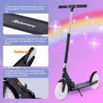 Scooter 8-12 infantil dobrável, leve e segura, com altura ajustável e rodas com luz para mais diversão. - Imagem 6