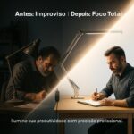 Luminária LED de Mesa com Braço Articulado: iluminação ajustável, fixação por clamp e conforto ideal para home office, estudo e leitura - Imagem 6